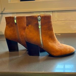 Nine West Cognac Suede look ankle boots booties